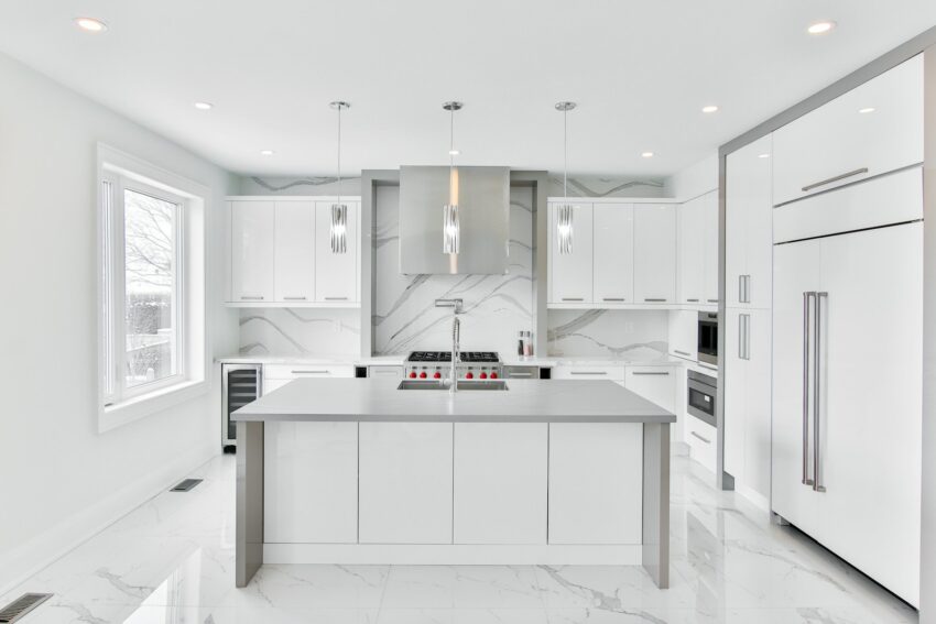 kitchen remodel with new kitchen cabinets from Austin Painting and Cabinets